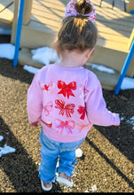 Load image into Gallery viewer, CUSTOM MONOGRAM + PINK/RED BOWS FULL BACK