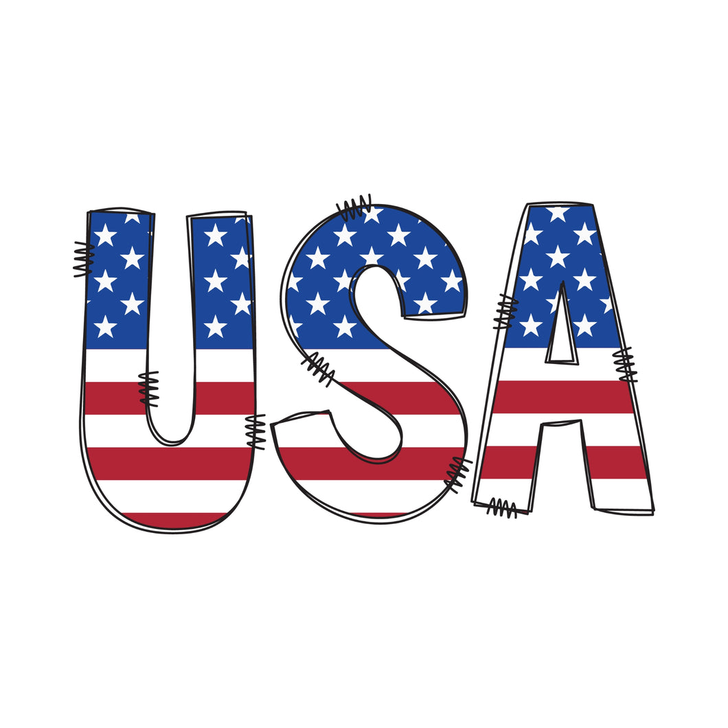 USA FLAG LETTERS