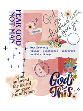 Load image into Gallery viewer, Easter Christian Collage Cross Front +Full Back
