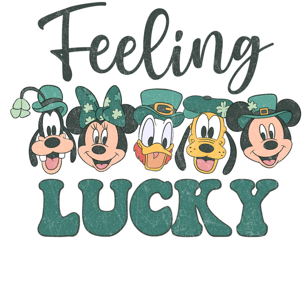 FEELING LUCKY FRIENDS-DISTRESSED