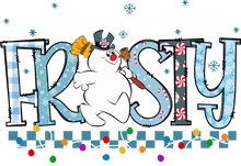Load image into Gallery viewer, FROSTY- WHITE FONT
