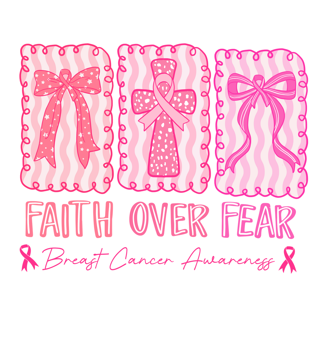 PINK FAITH OVER FEAR BOWS VERSION 1