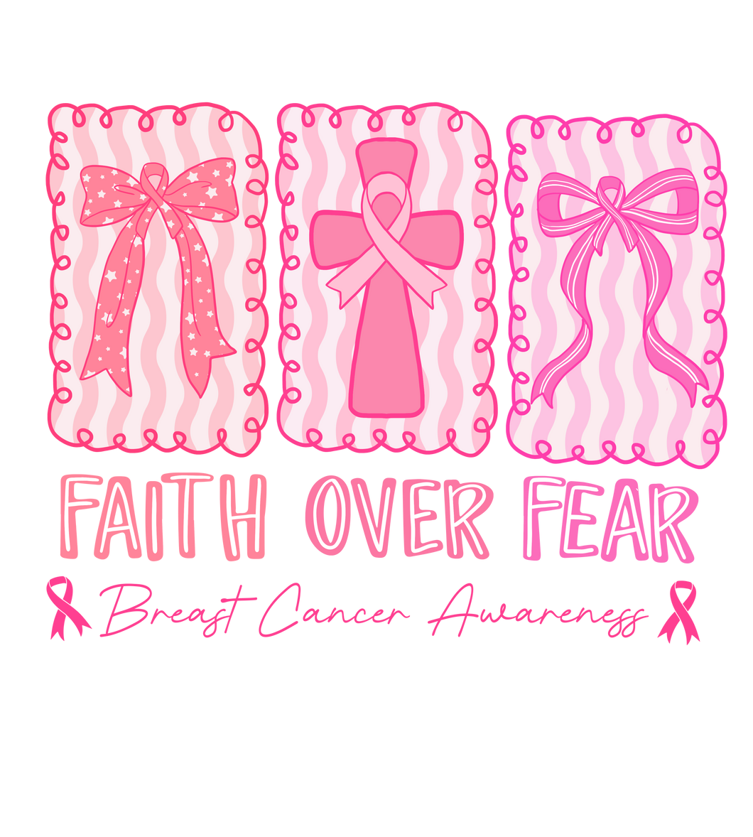 PINK FAITH OVER FEAR BOWS VERSION 2
