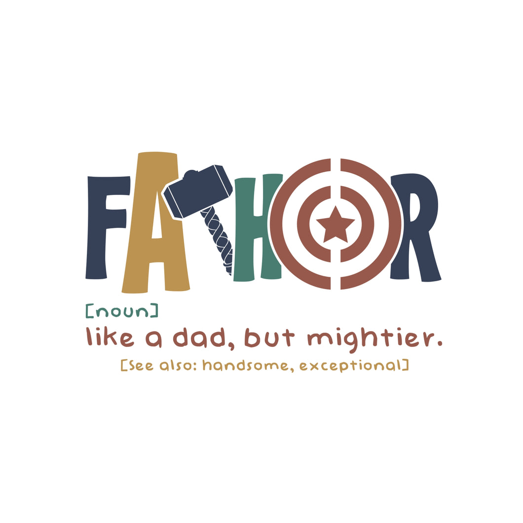 FATHER SUPERHEROES-COLORFUL