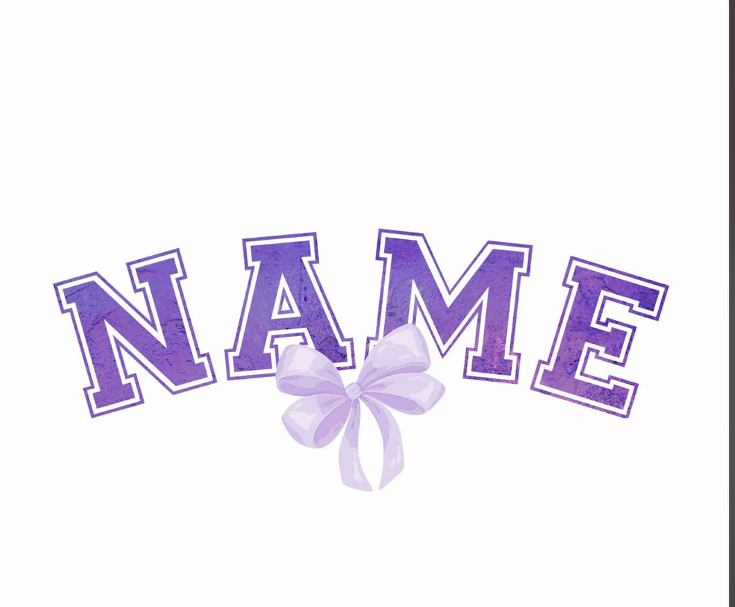 Purple Custom Name Front