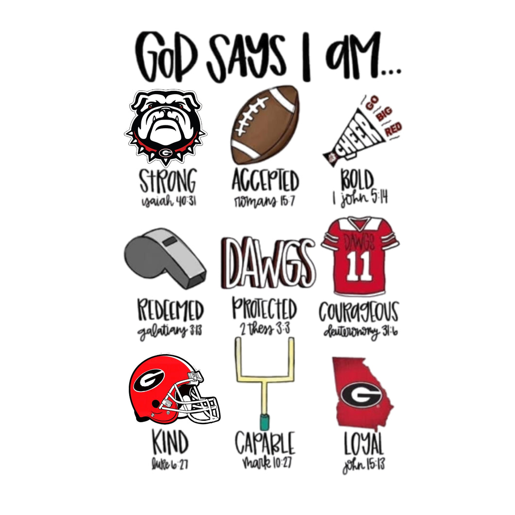 GA BULLDOGS GOD SAYS I AM