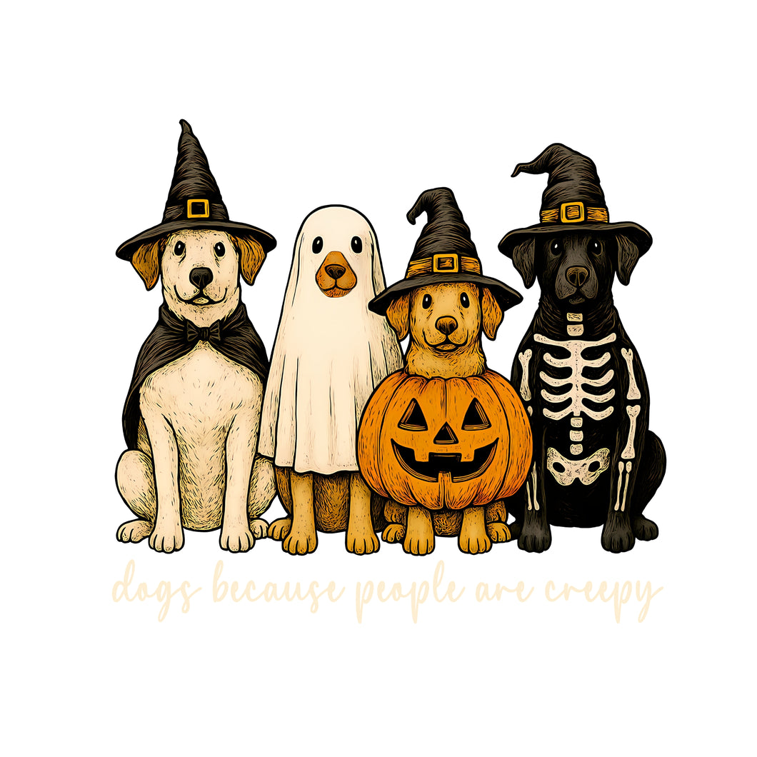 HALLOWEEN PUPS- TAN FONT