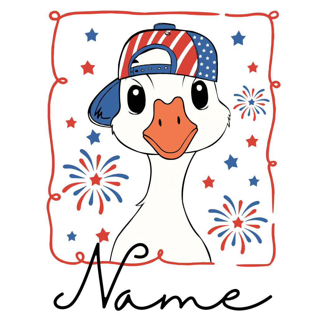 PATRIOTIC GOOSE-BOY WITH NAME