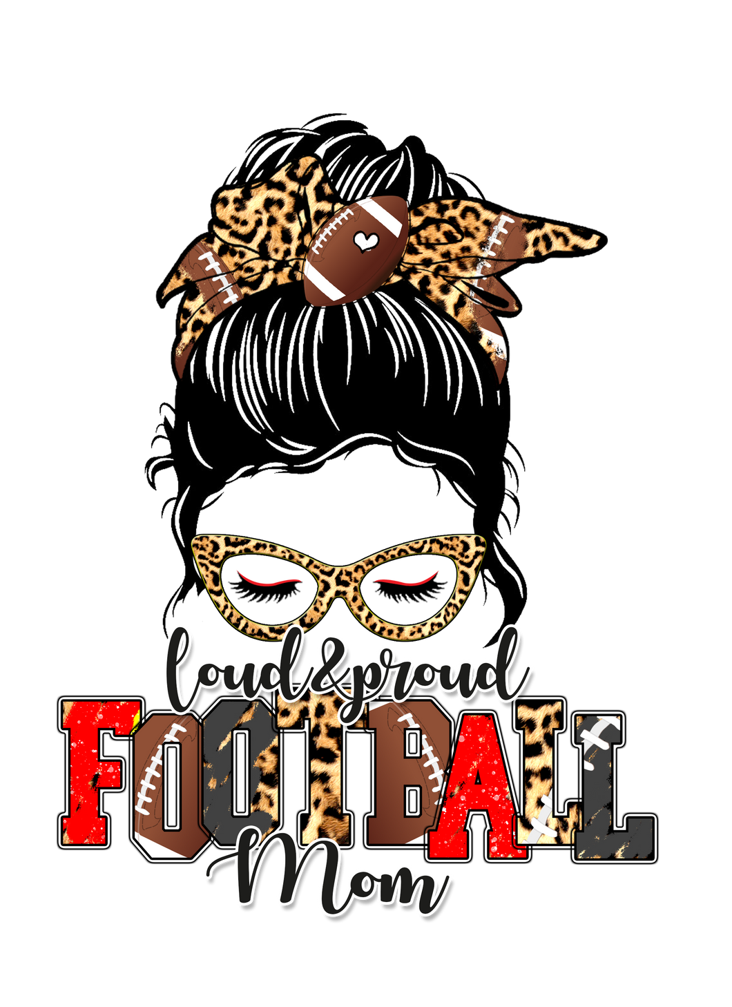 FOOTBALL MESSY BUN