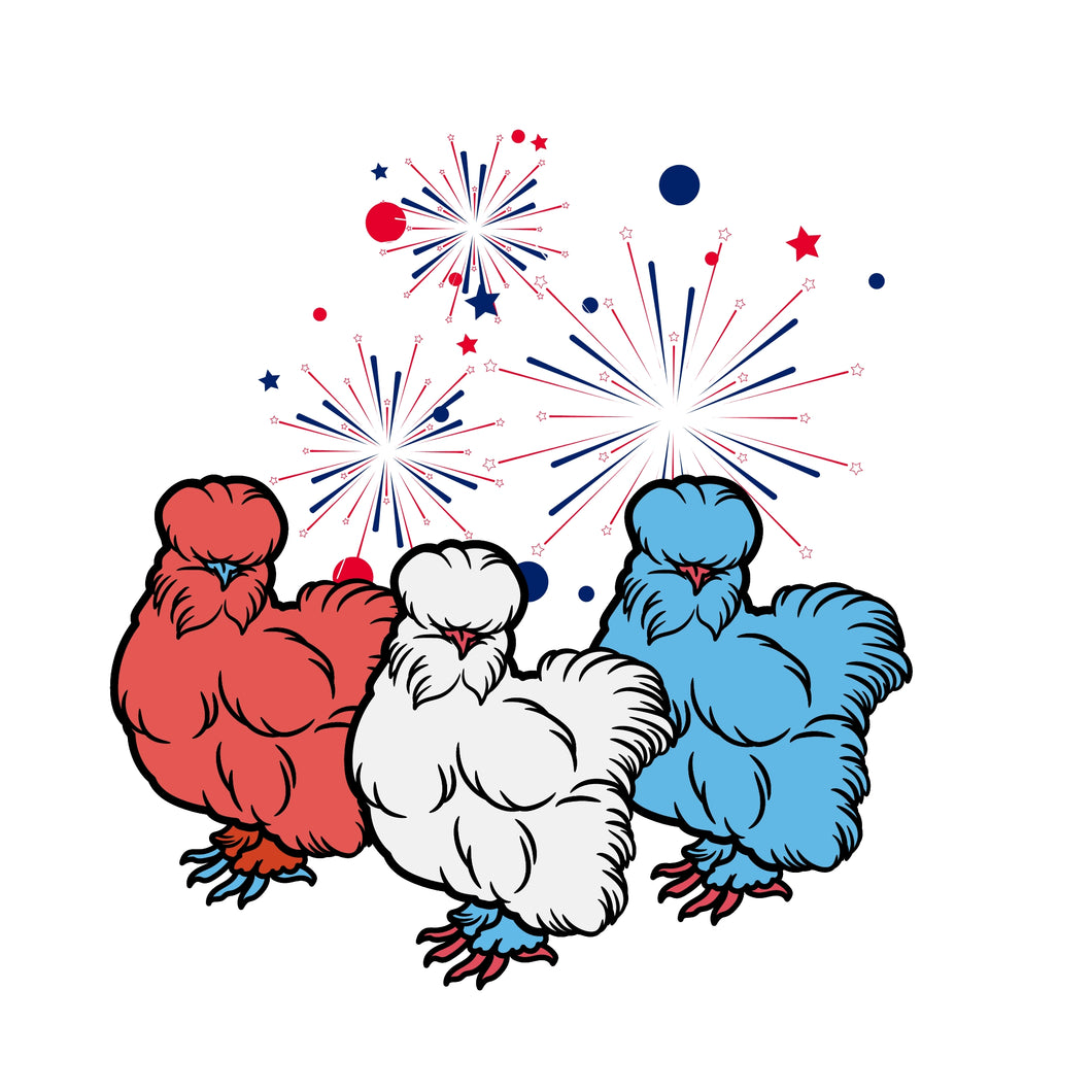 RED WHITE AND BLUE SILKIES