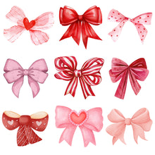 Load image into Gallery viewer, CUSTOM MONOGRAM + PINK/RED BOWS FULL BACK
