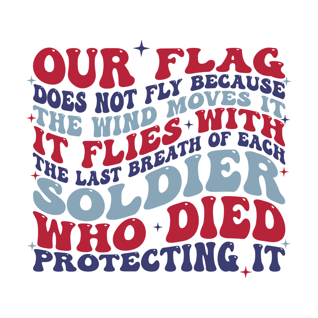 OUR FLAG- POCKET&BACK DESIGN