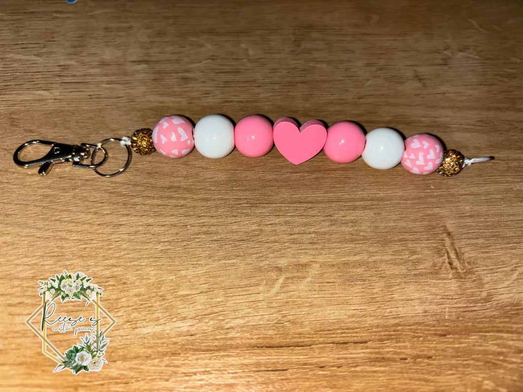 PINK HEART KEYCHAIN