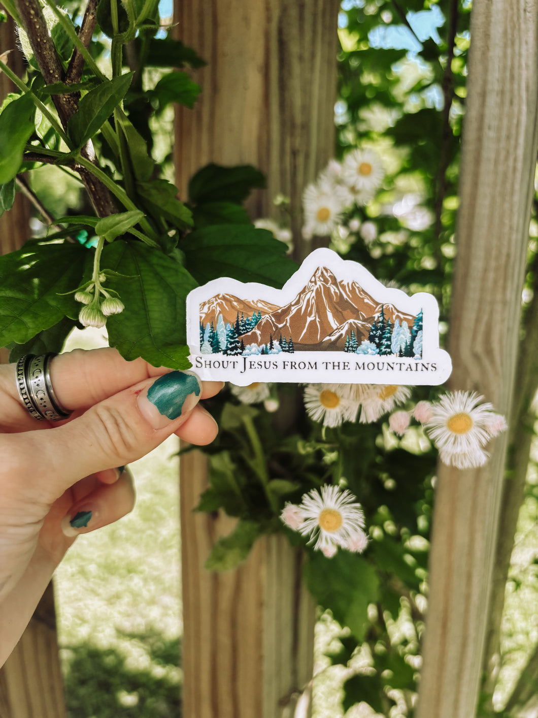 Shout Jesus From The Mountains Sticker