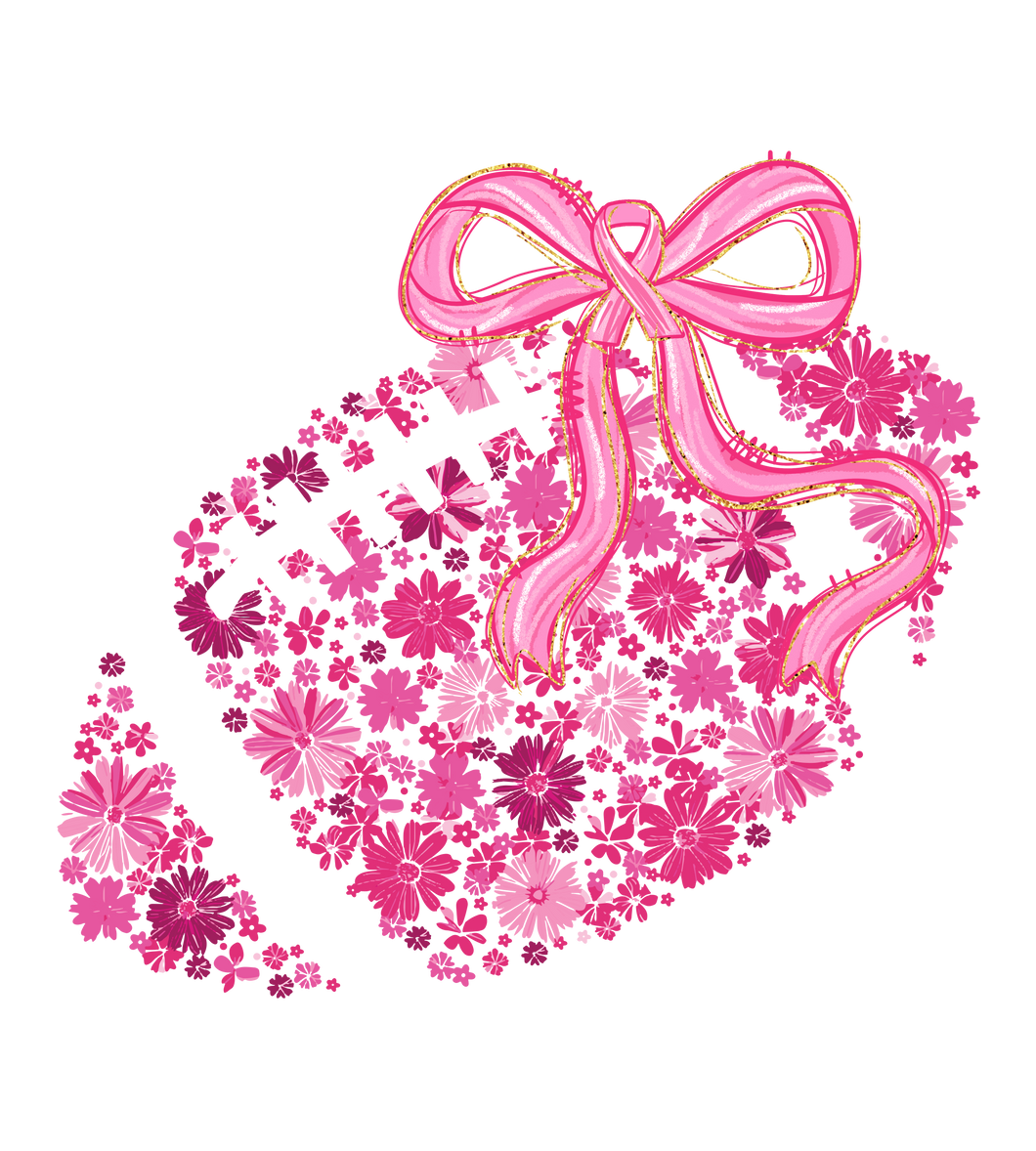 PINK FLORAL FOOTBALL