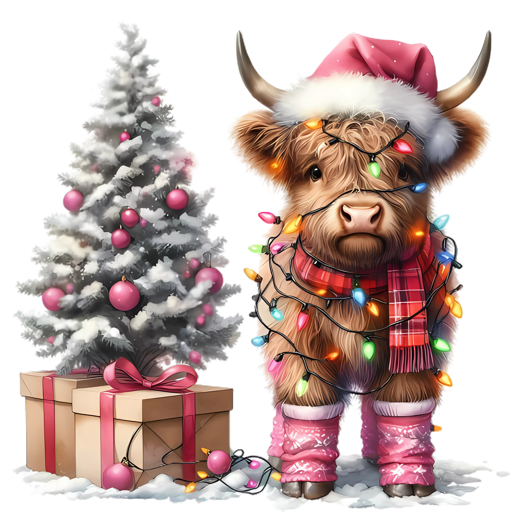 PINK HIGHLAND COW #3