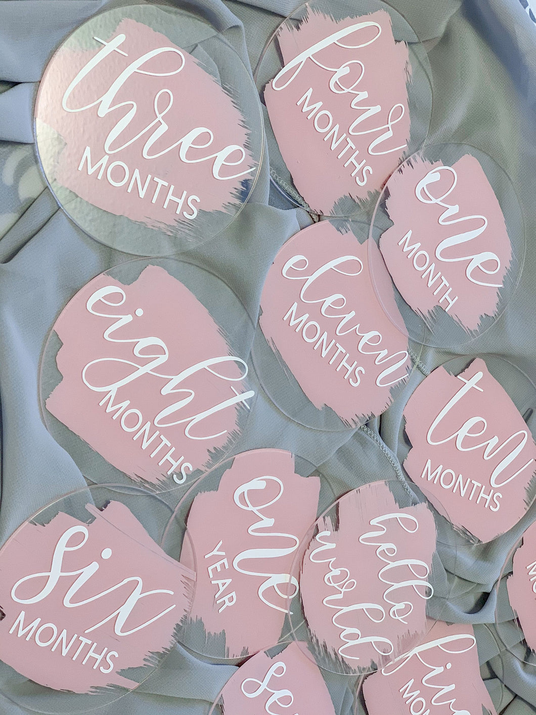 Baby Monthly on Acrylic