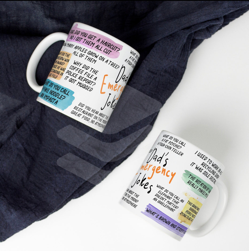 Dad’s Emergency Jokes Mug